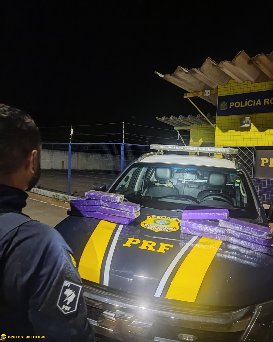 PRF de Patos de Minas prende jovem com 13 barras de maconha na BR-365
