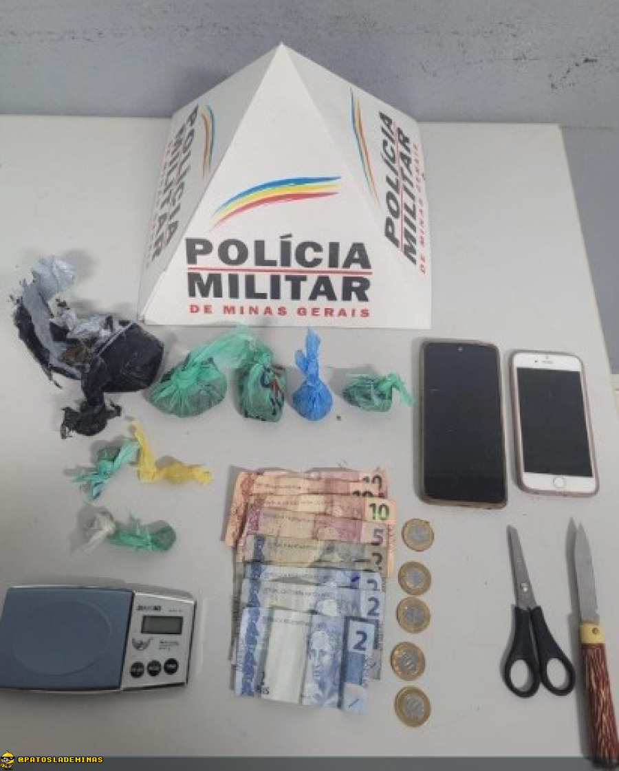 Jovem é preso por tráfico de drogas e corrupção de menores na Avenida Marabá