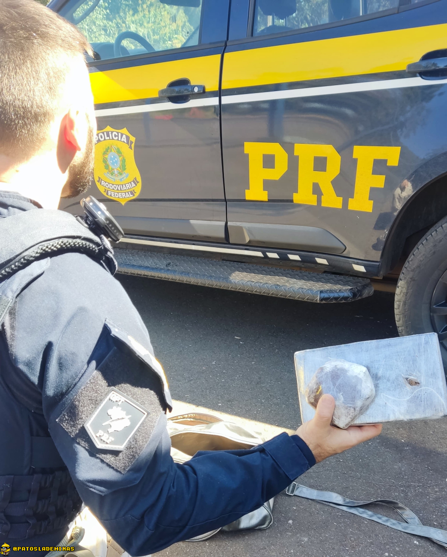 Homem é preso por tráfico de drogas pela PRF de Patos de Minas durante fiscalização na BR-365